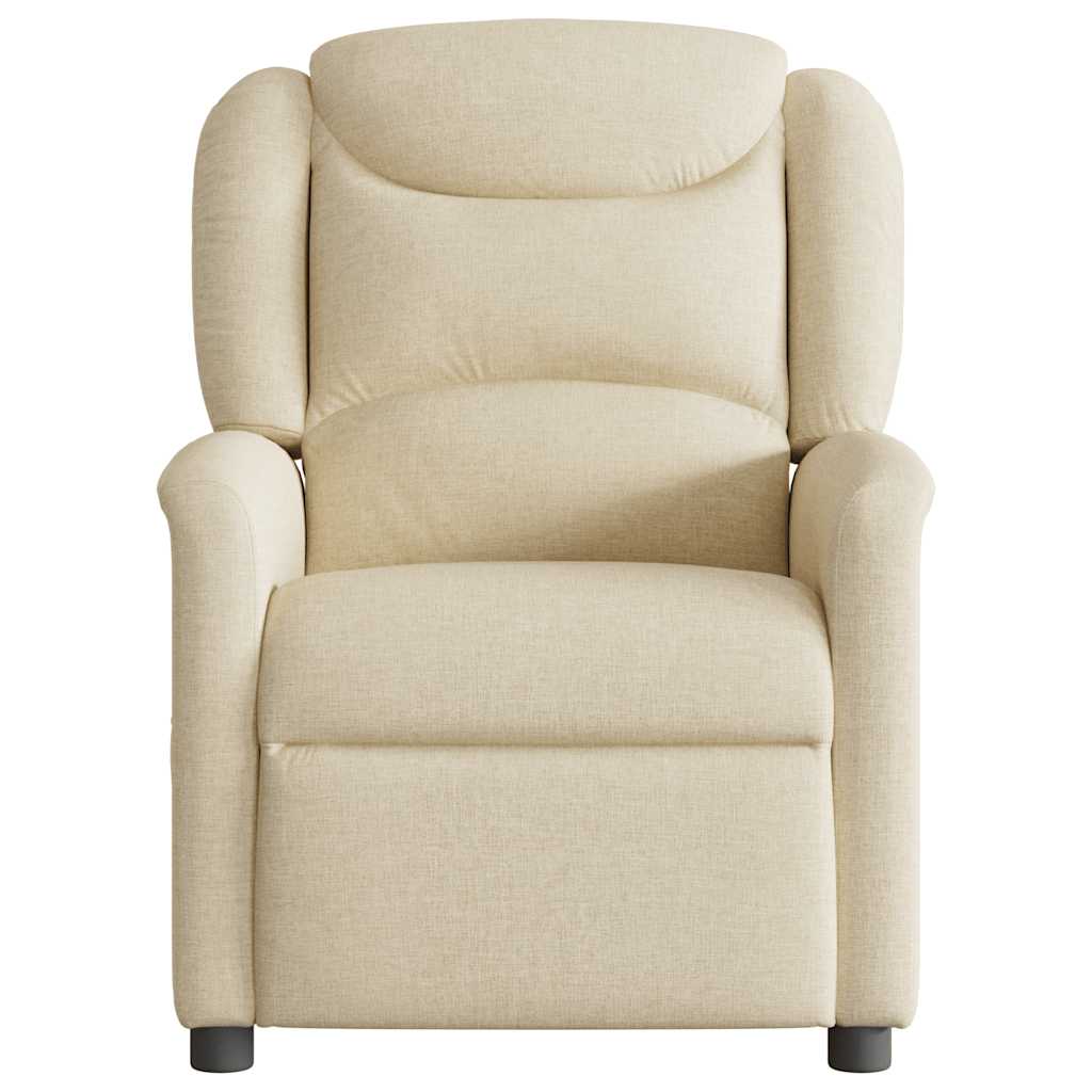 Poltrona reclinável tecido cor creme