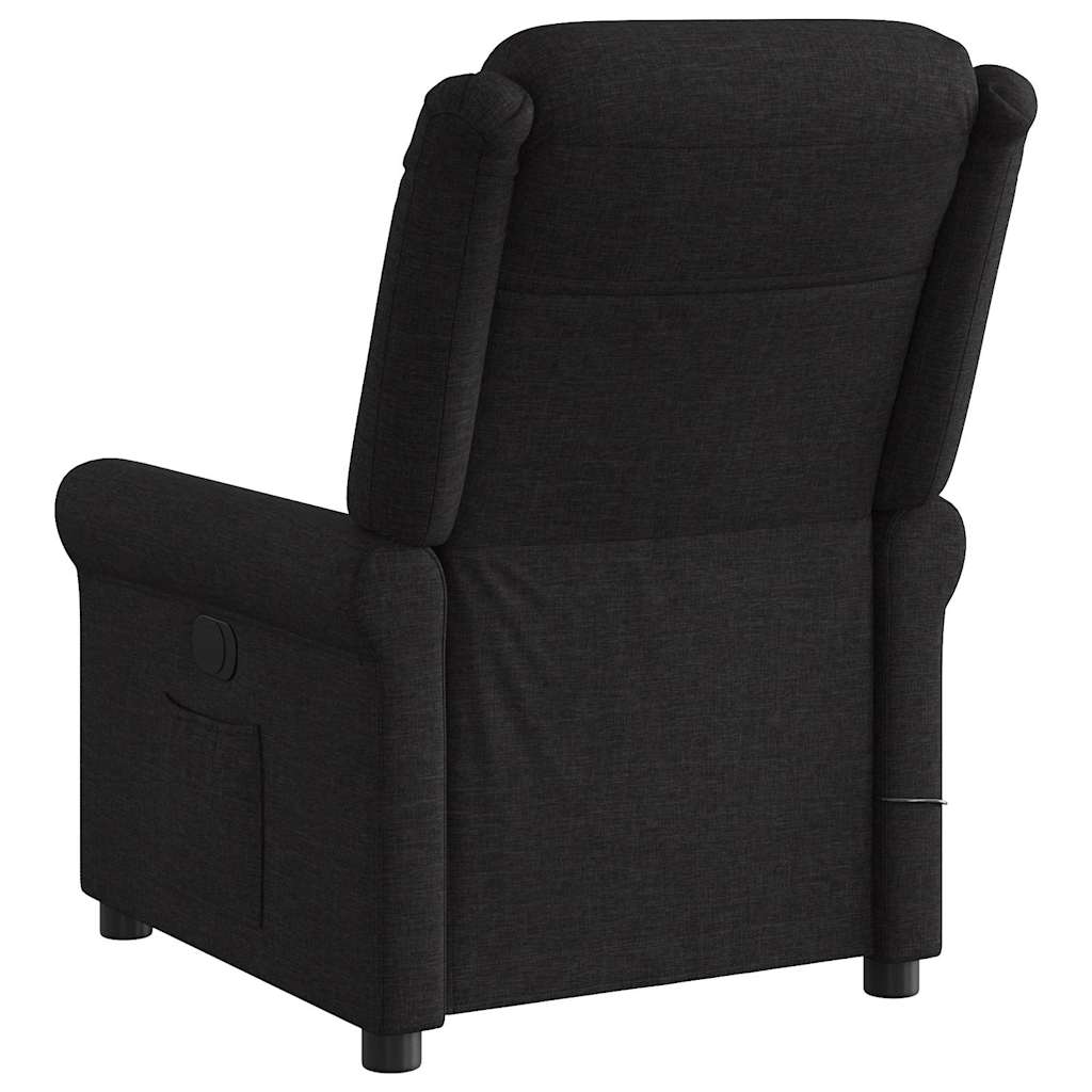 Poltrona de massagens reclinável tecido preto