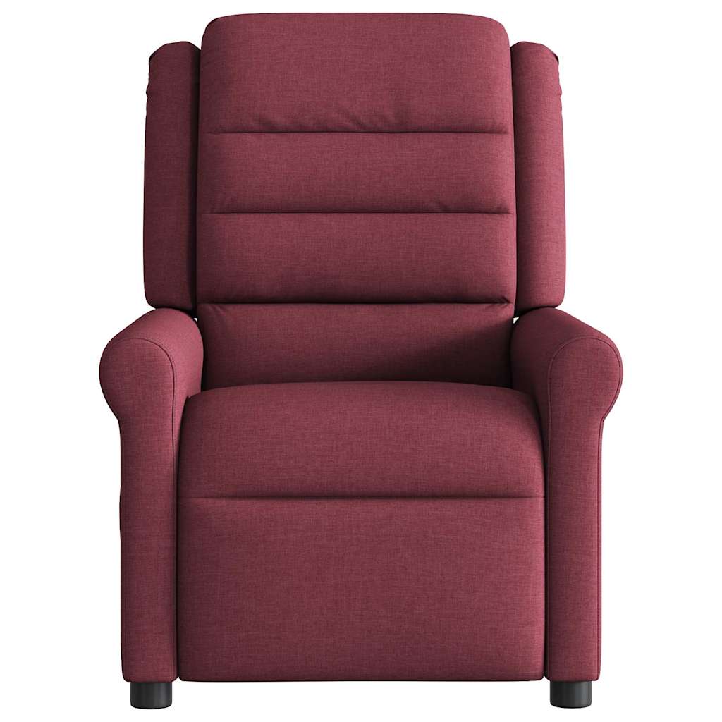 Poltrona de massagens reclinável tecido vermelho tinto