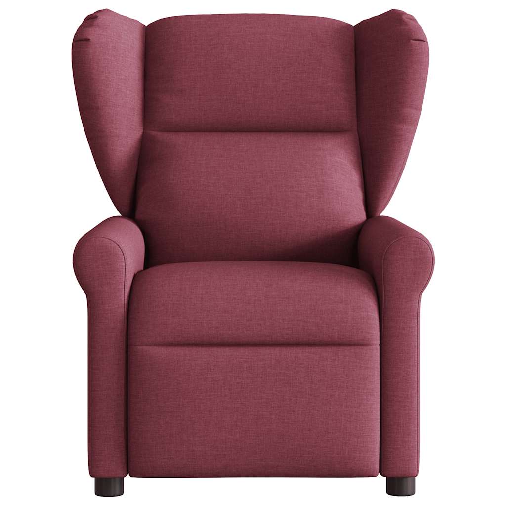 Poltrona reclinável tecido vermelho tinto
