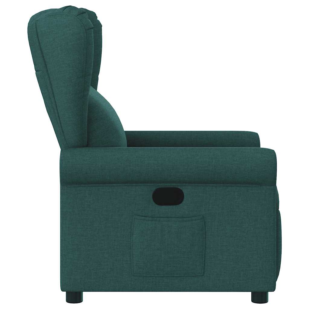 Poltrona reclinável tecido verde-escuro