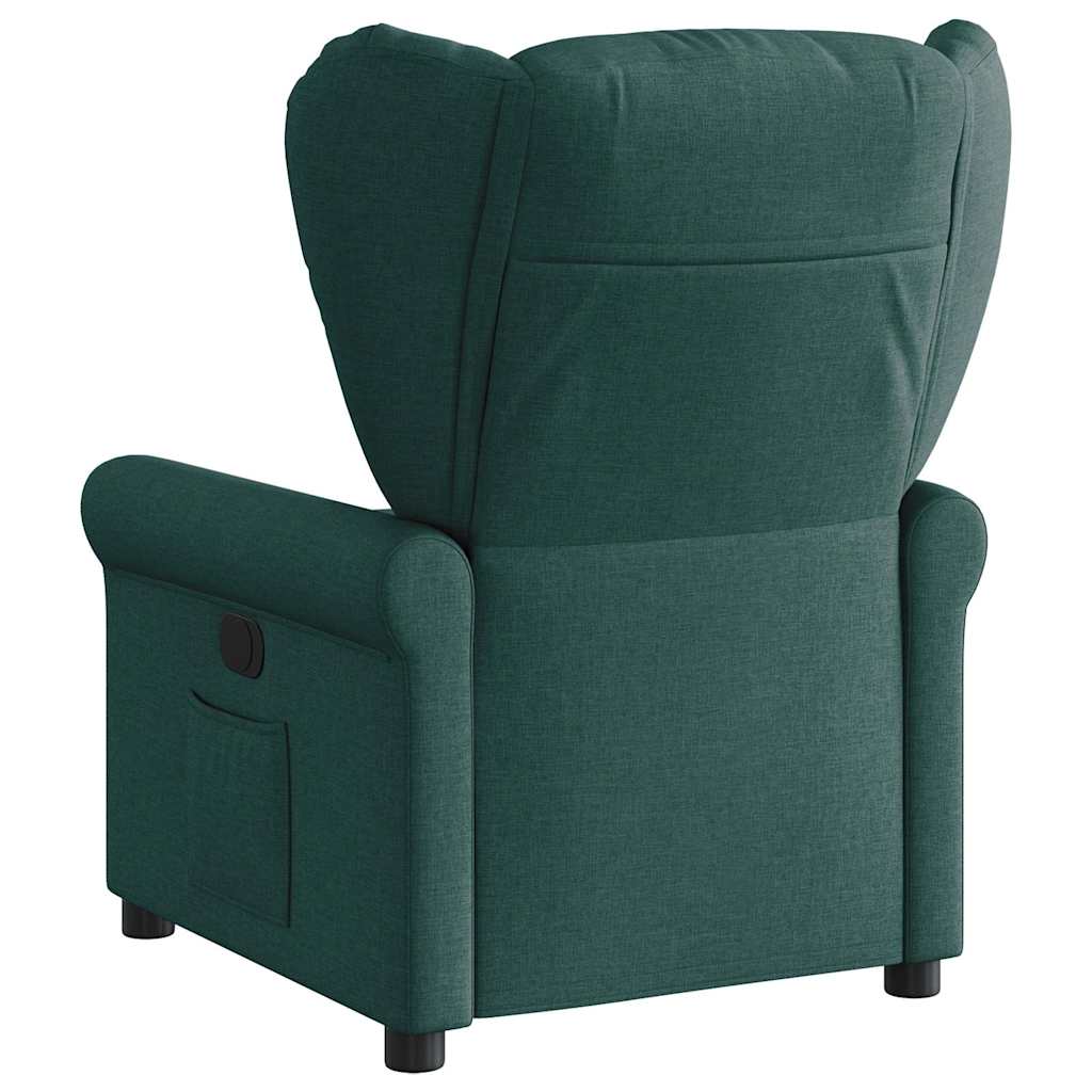 Poltrona reclinável tecido verde-escuro
