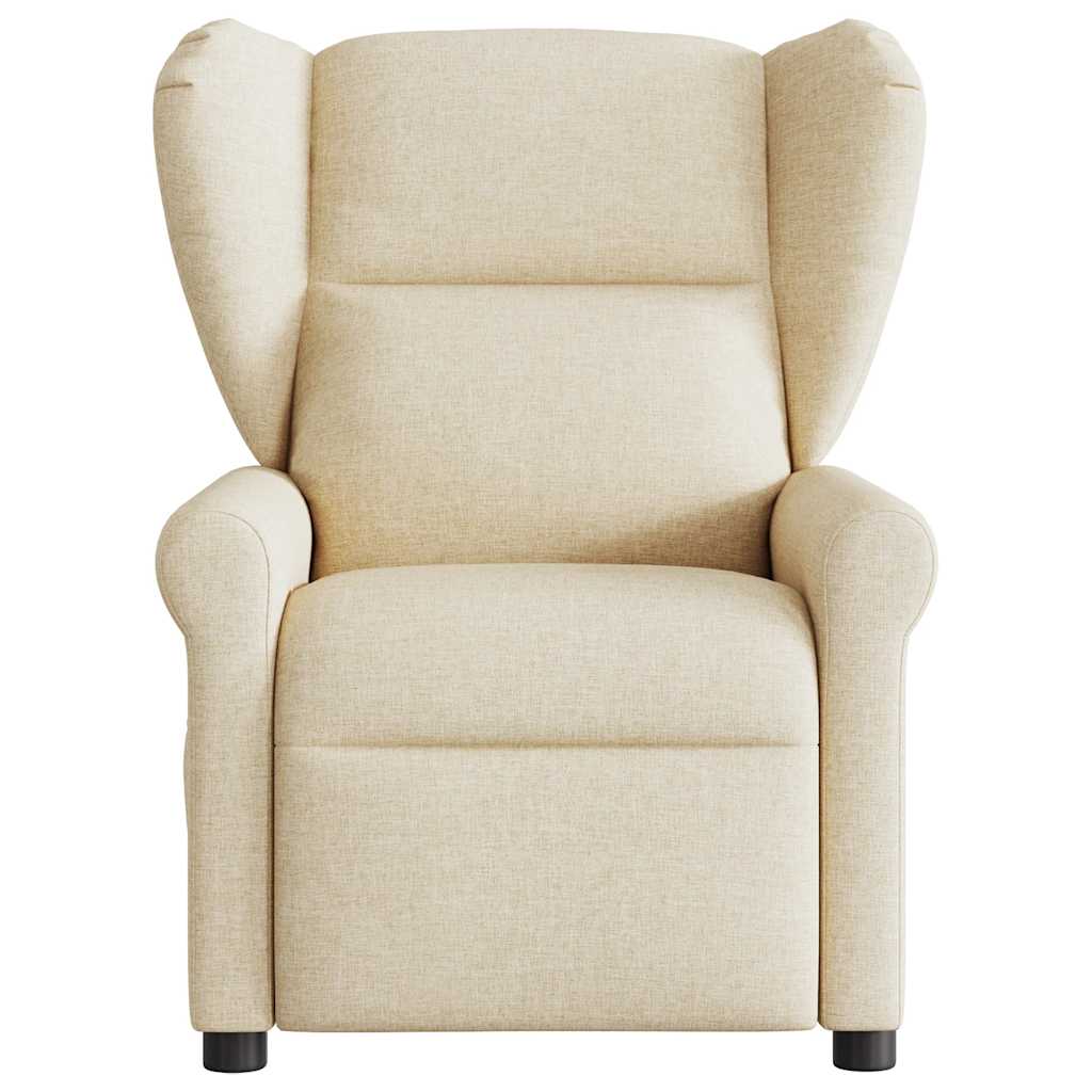Poltrona reclinável tecido cor creme