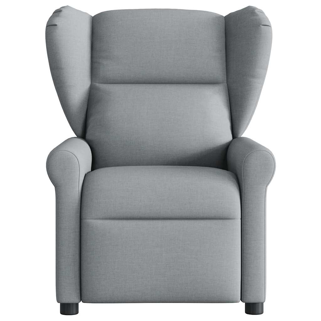 Poltrona de massagens reclinável tecido cinzento-claro