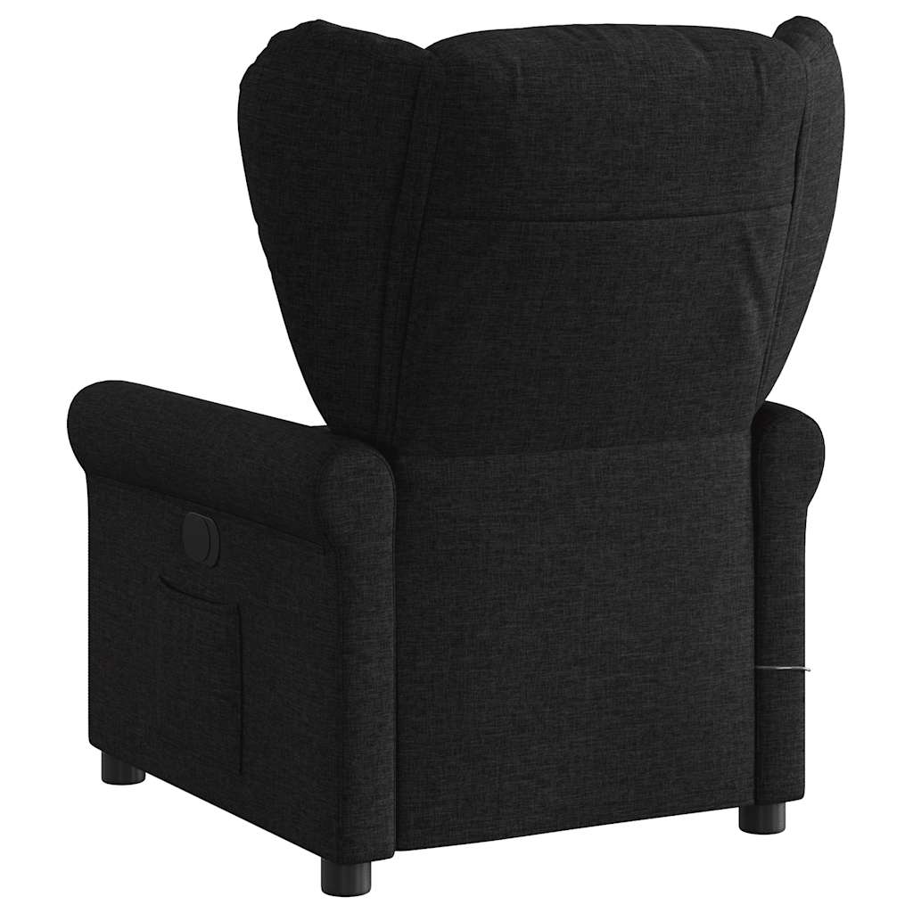 Poltrona de massagens reclinável tecido preto