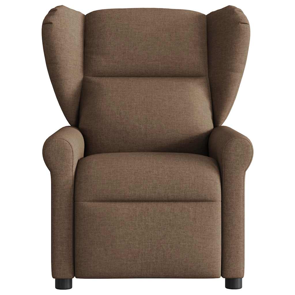 Poltrona de massagens reclinável tecido castanho