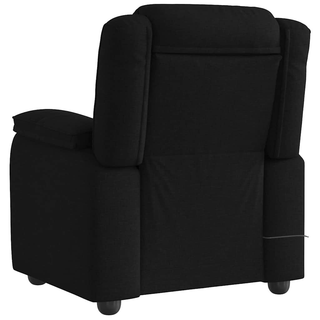 Poltrona de massagens reclinável tecido preto