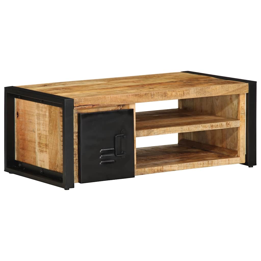 Mesa de centro 90x50x36 cm madeira de mangueira áspera maciça