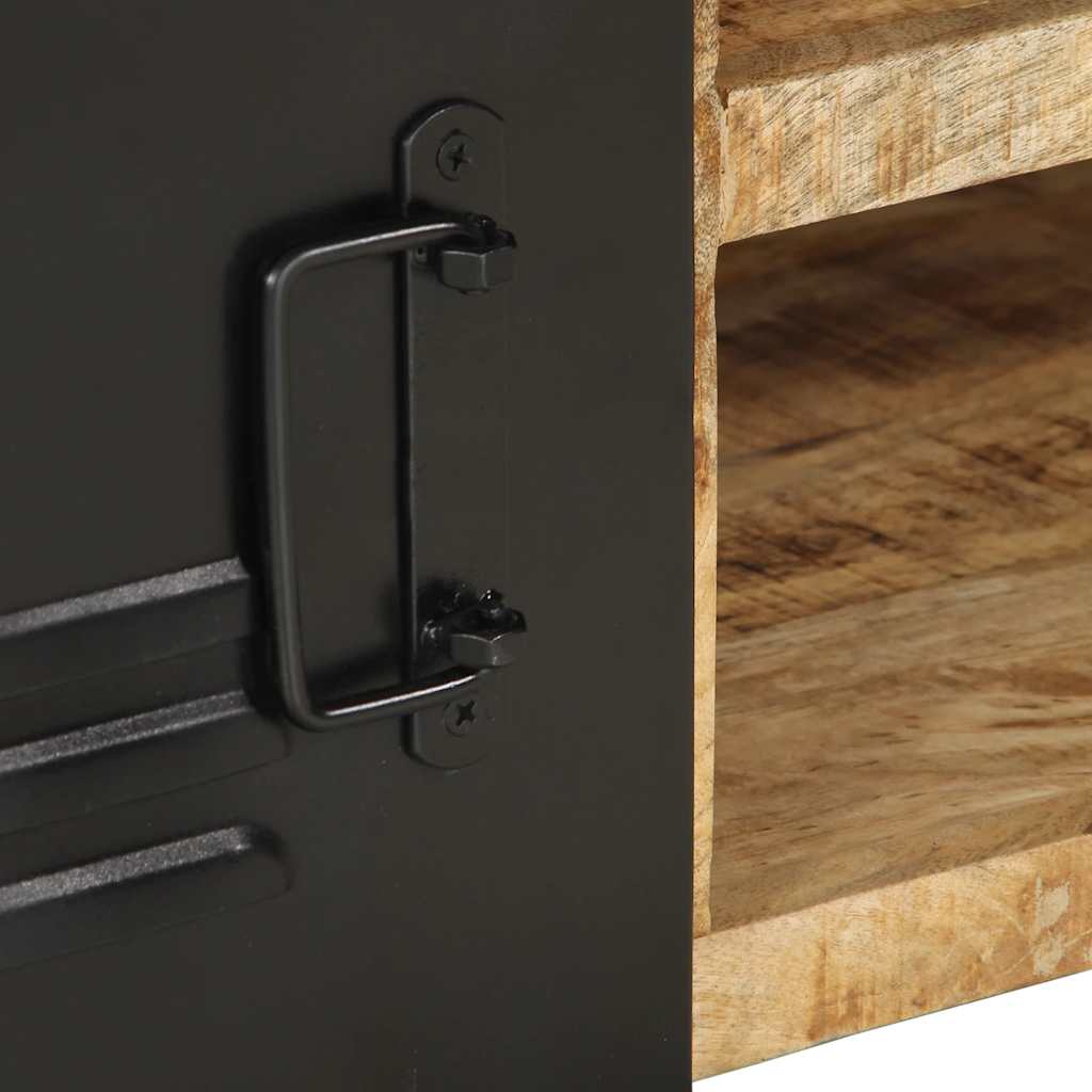 Mesa de centro 90x50x36 cm madeira de mangueira áspera maciça