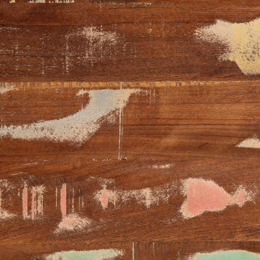 Mesa de centro multicor 90x50x36 cm madeira maciça recuperada