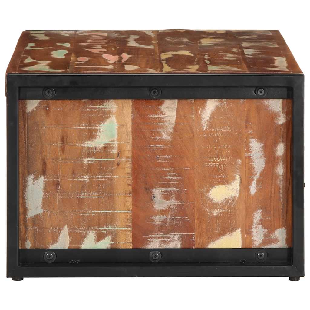 Mesa de centro multicor 90x50x36 cm madeira maciça recuperada