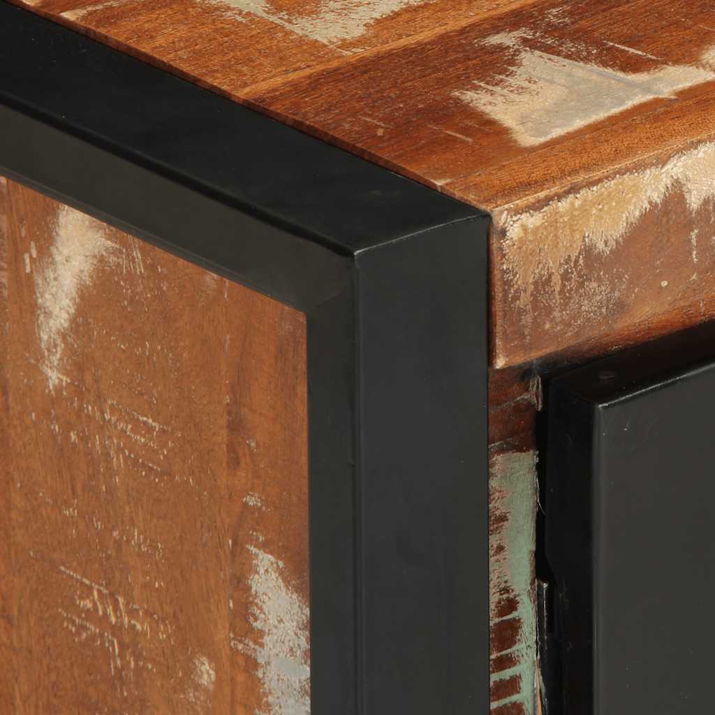 Mesa de centro multicor 90x50x36 cm madeira maciça recuperada