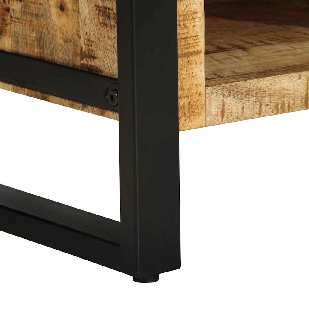 Mesa de centro 90x50x36 cm madeira de mangueira áspera maciça