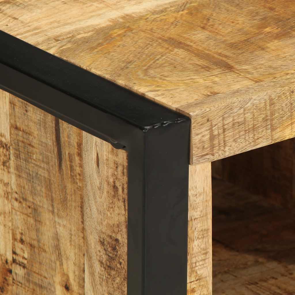 Mesa de centro 90x50x36 cm madeira de mangueira áspera maciça