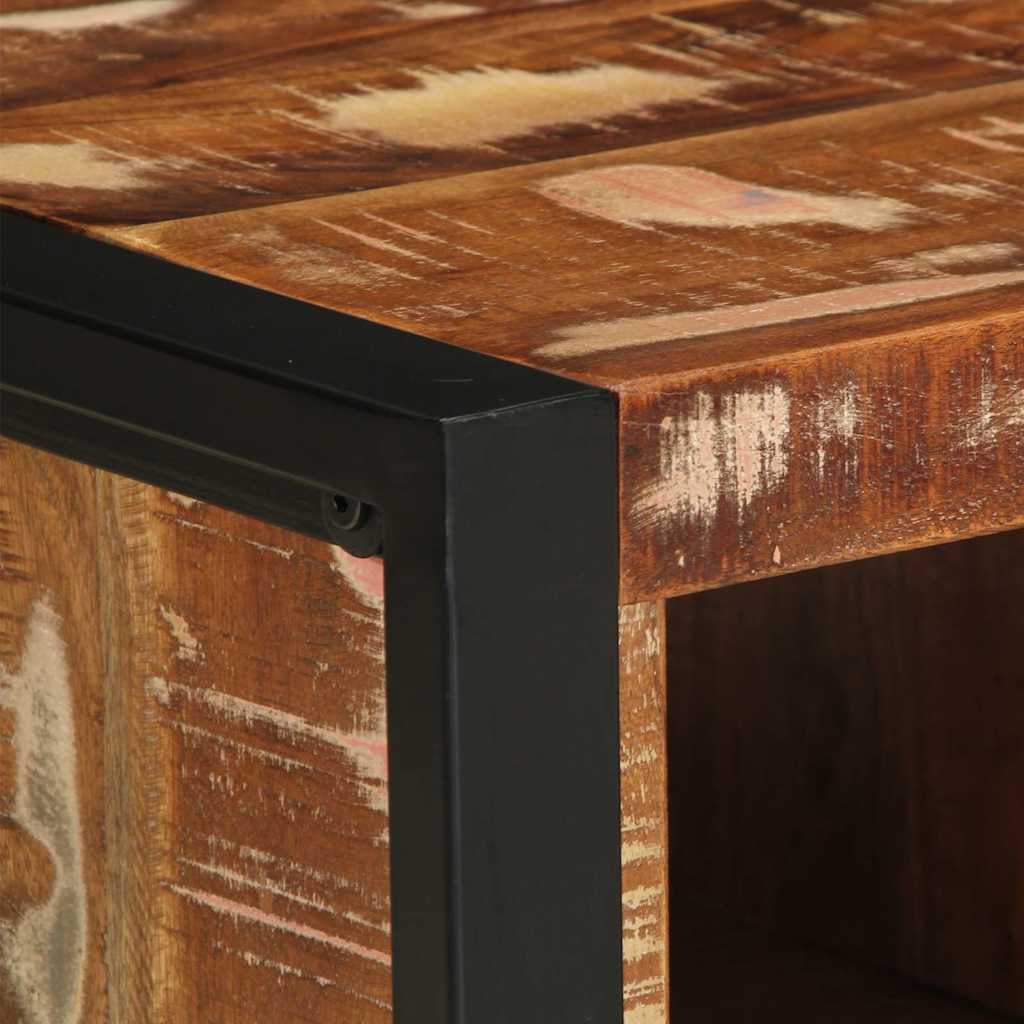 Mesa de centro multicor 90x50x36 cm madeira maciça recuperada