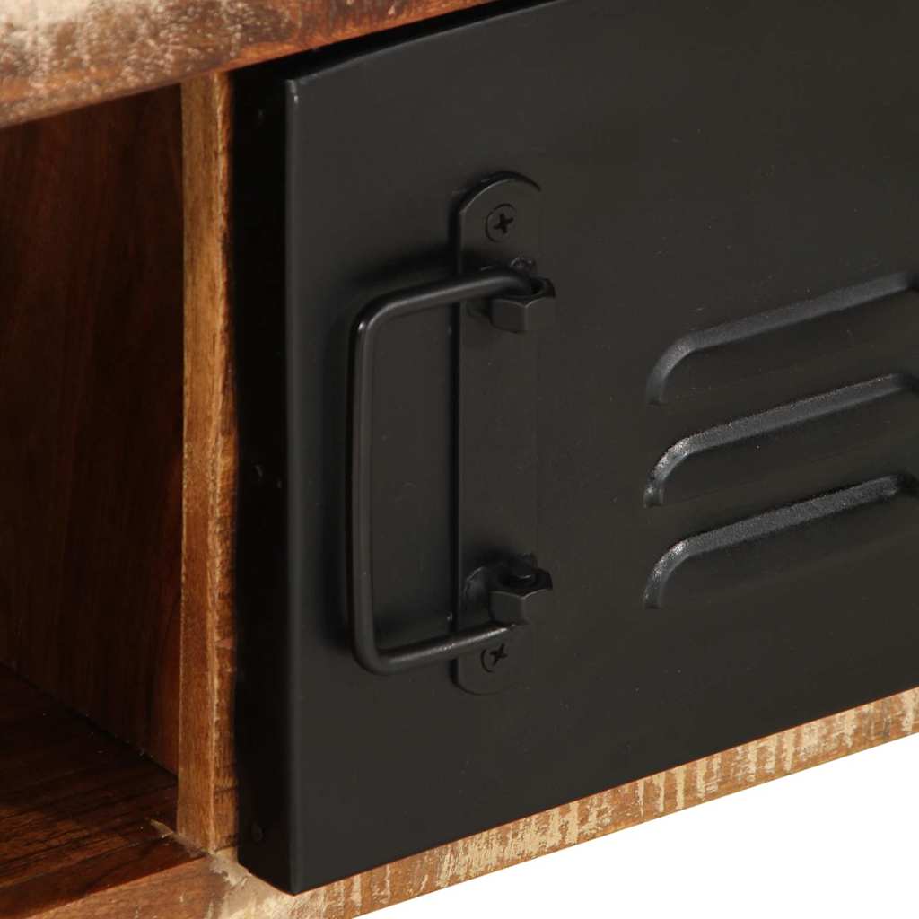 Mesa de centro multicor 90x50x36 cm madeira maciça recuperada