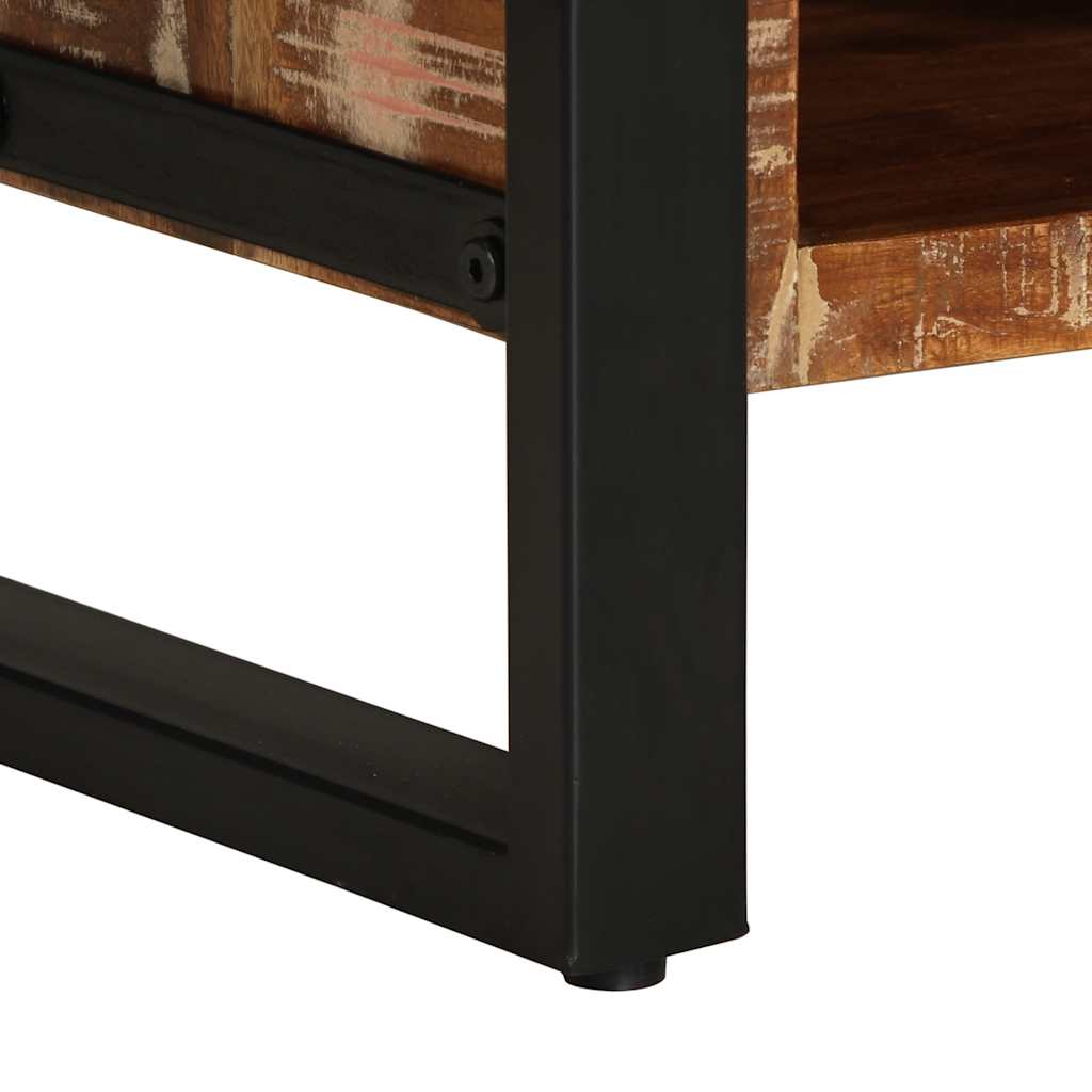 Mesa de centro multicor 90x50x36 cm madeira maciça recuperada