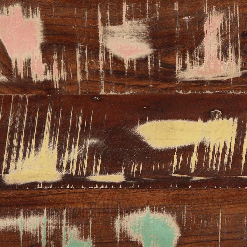 Mesa de centro multicor 90x50x36 cm madeira maciça recuperada