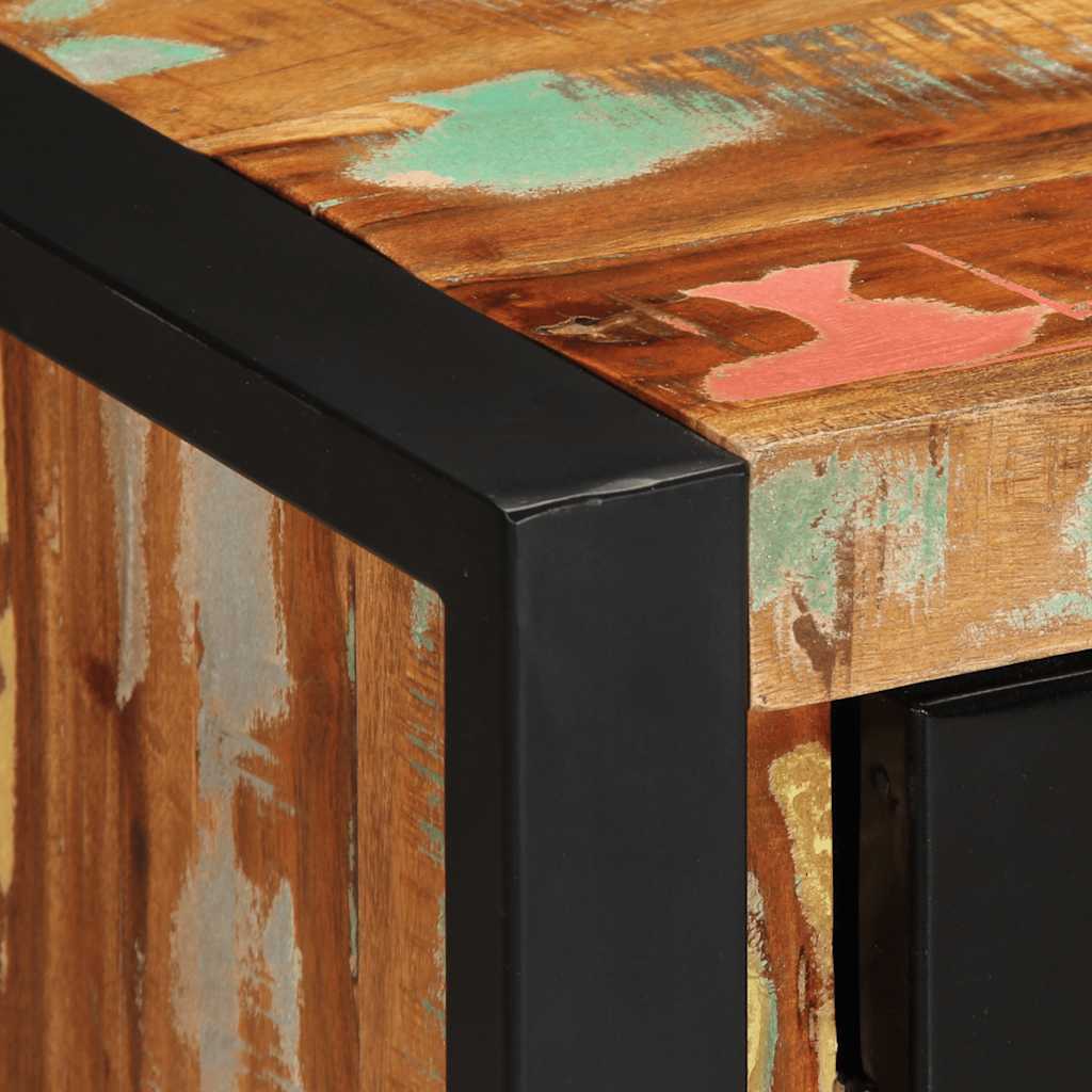 Aparador multicor 55x35x70 cm madeira maciça recuperada