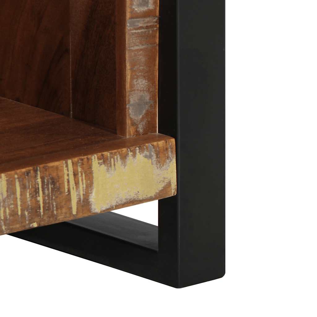 Mesa de cabeceira 40x30x80 cm madeira recuperada maciça