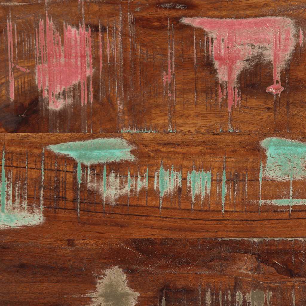 Mesa de cabeceira 40x30x80 cm madeira recuperada maciça