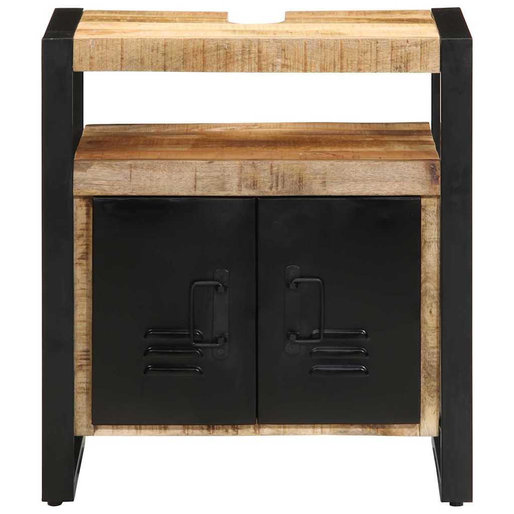 Armário de Banheiro Castanho Madeira de mangueira maciça