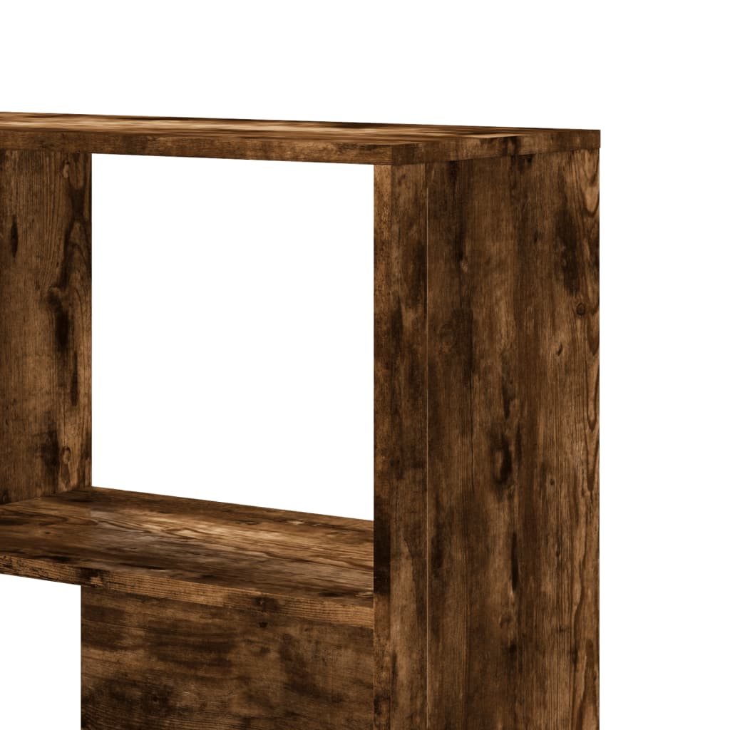 Estante canto 4 prateleiras derivados madeira carvalho fumado