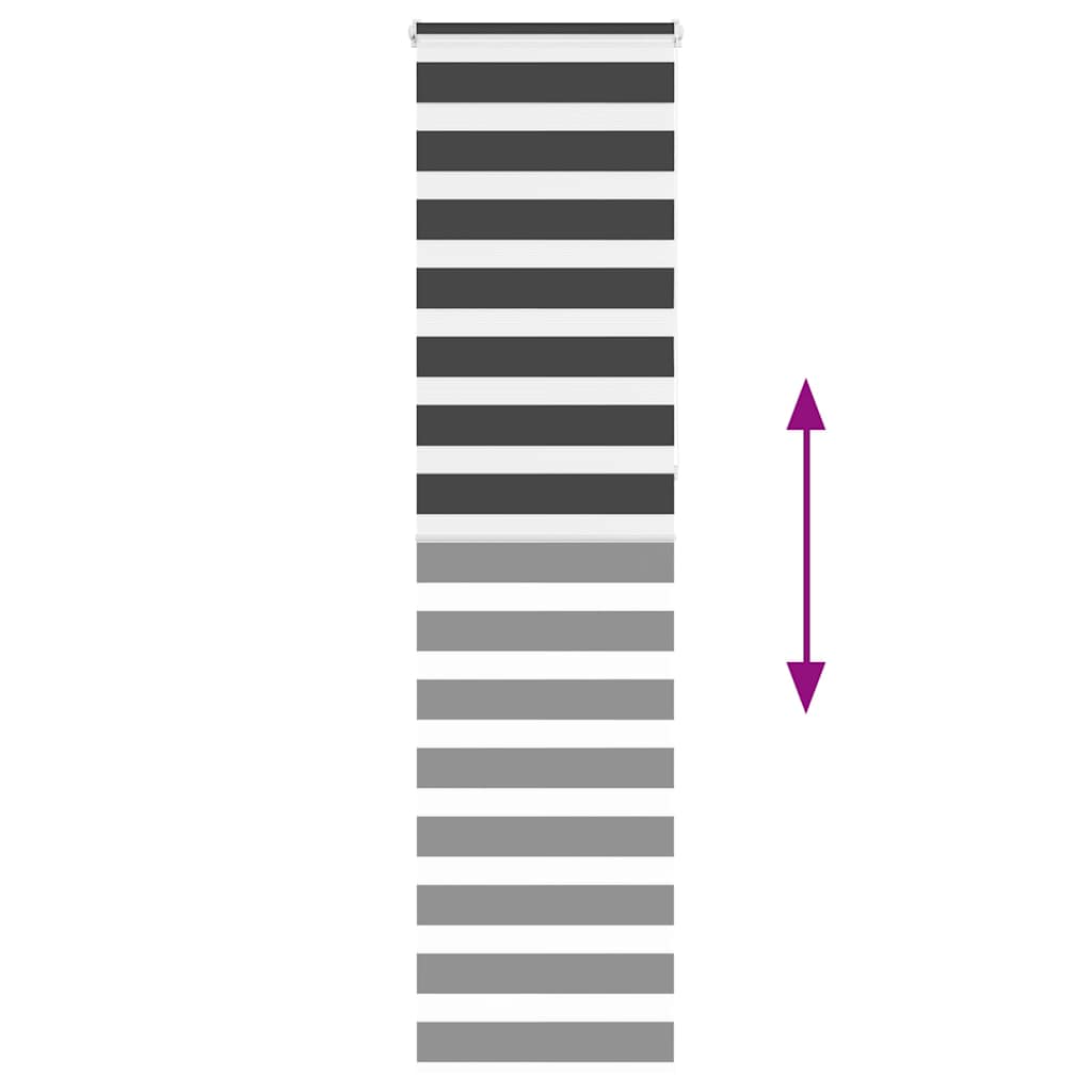 Cortina de zebra 65x230 cm largura do tecido 60,9 cm poliéster