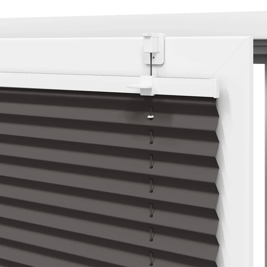 Preto Plissada Cega 115x100 cm Largura Tecido 114,4cm Poliéster