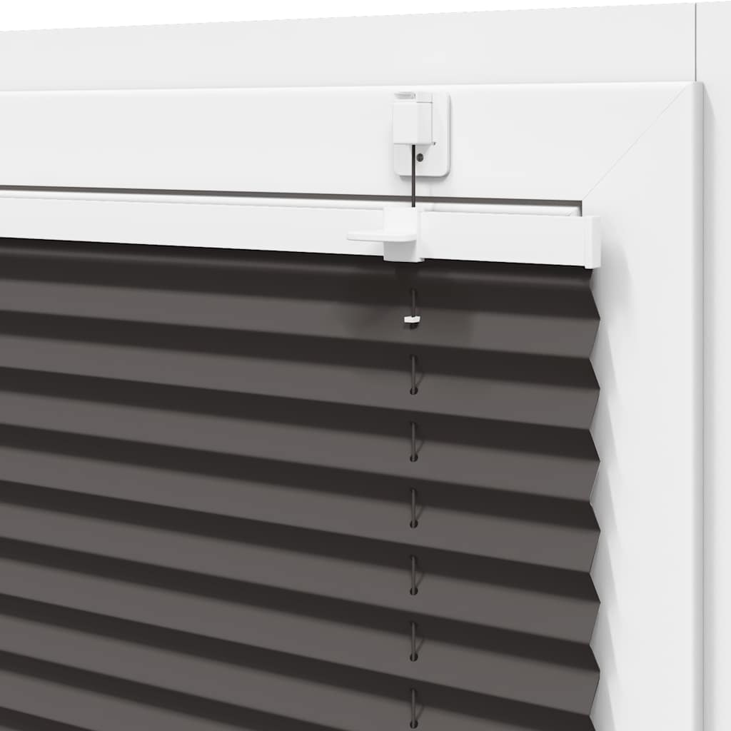 Preto Plissada Cega 115x100 cm Largura Tecido 114,4cm Poliéster