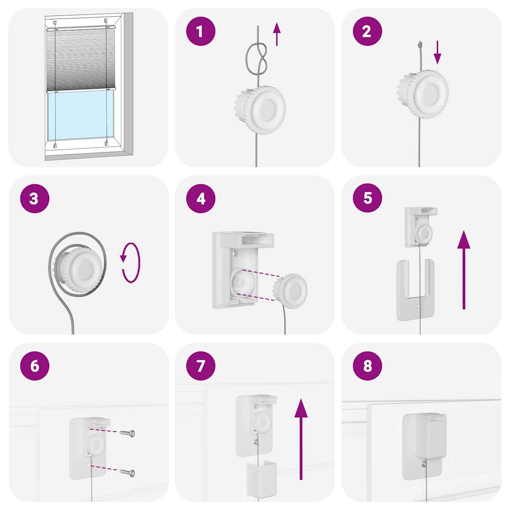Plissado Cego Bordéus Vermelho 40x100 cm Largura Tecido 39,4 cm