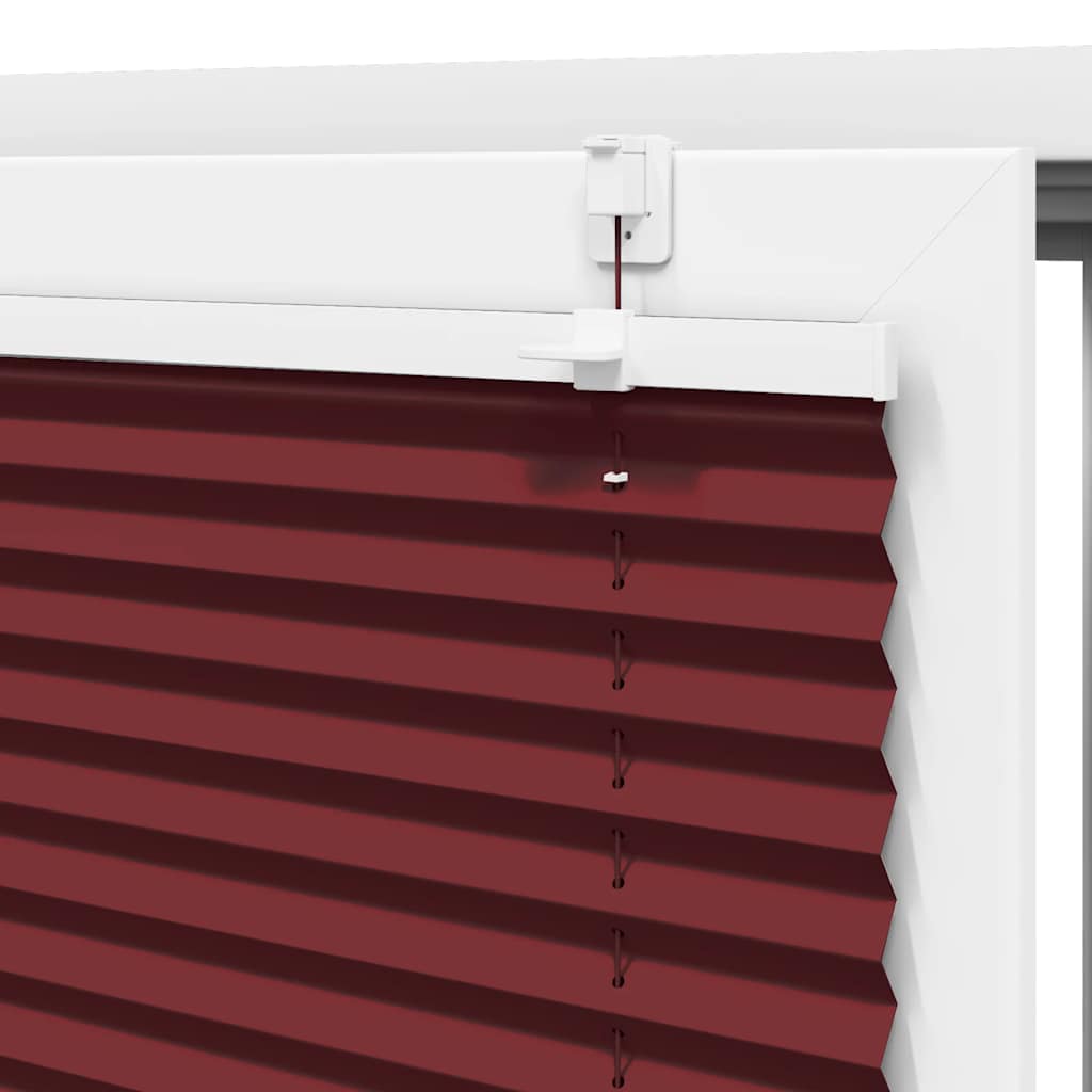 Plissado Cego Bordéus Vermelho 40x100 cm Largura Tecido 39,4 cm