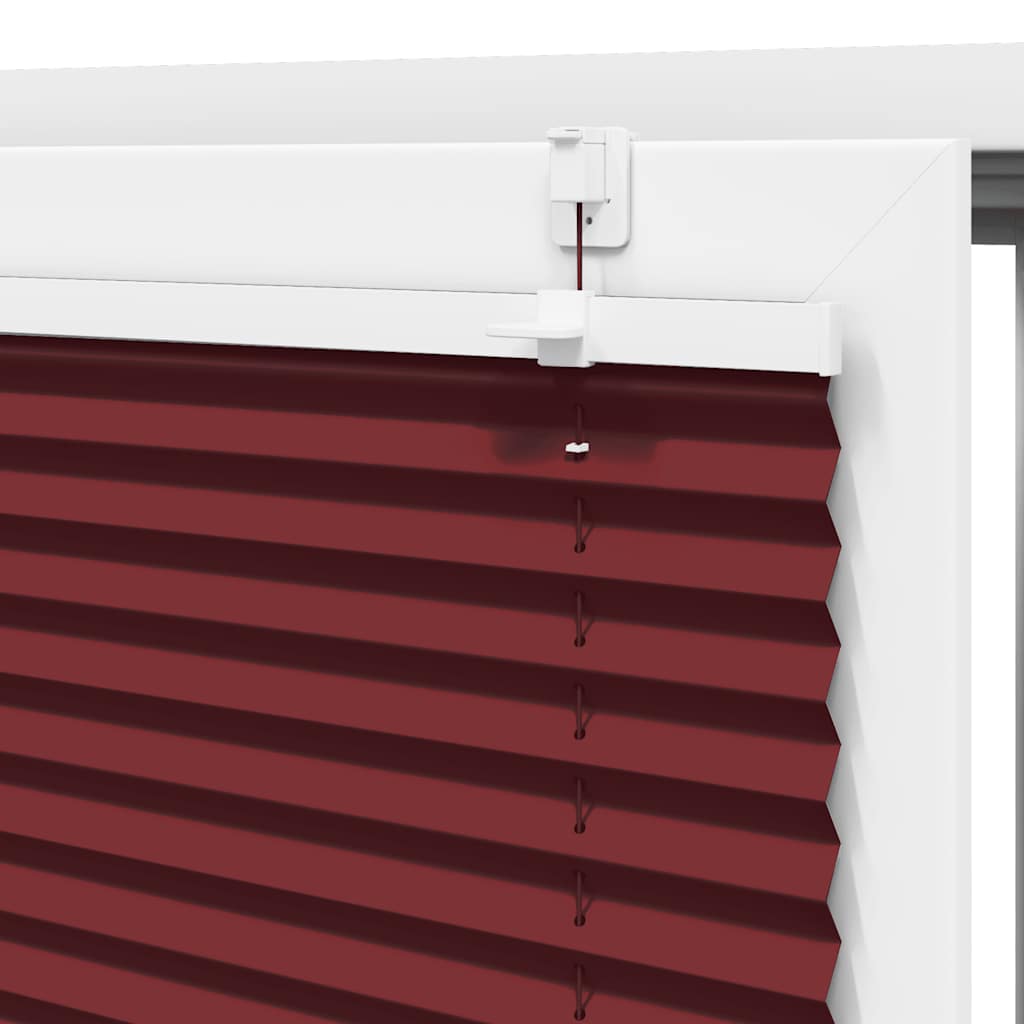 Plissado Cego Bordéus Vermelho 50x150 cm Largura Tecido