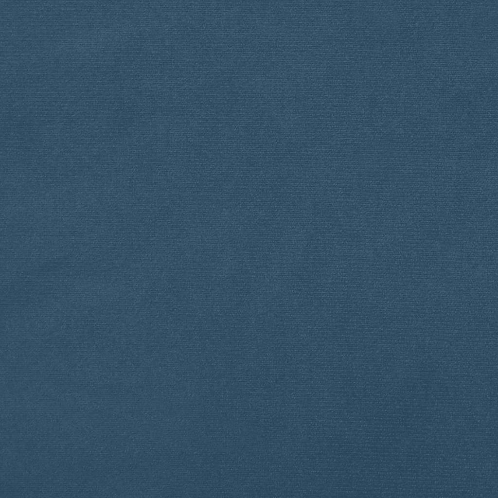 Colchão de molas ensacadas 80x210x20 cm veludo azul-escuro