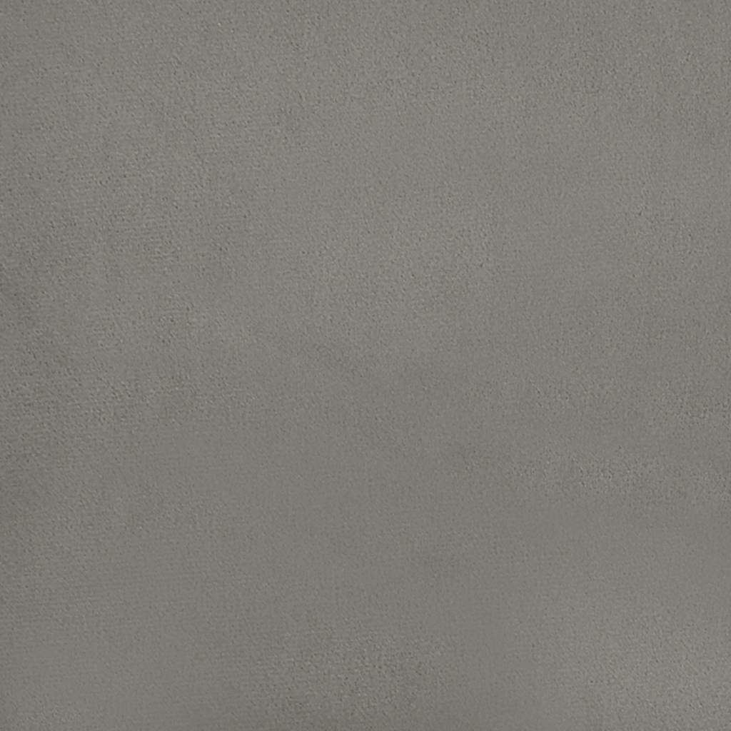 Colchão de molas ensacadas 140x210x20 cm veludo cinza-claro
