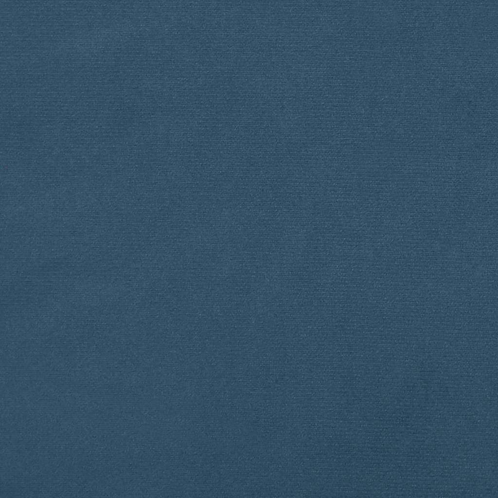 Colchão de molas ensacadas 160x210x20 cm veludo azul-escuro