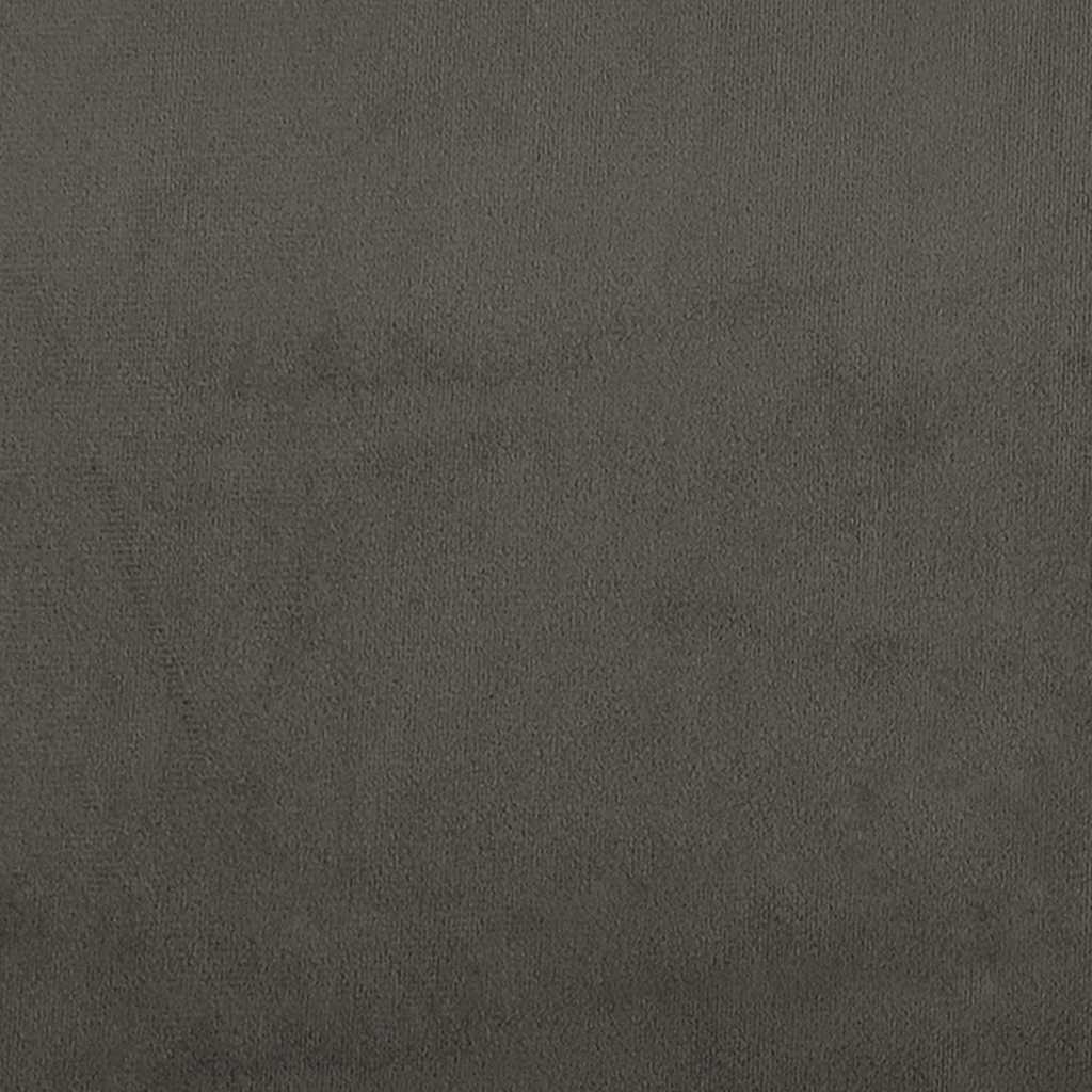 Colchão de molas ensacadas 100x220x20 cm veludo cinza-escuro