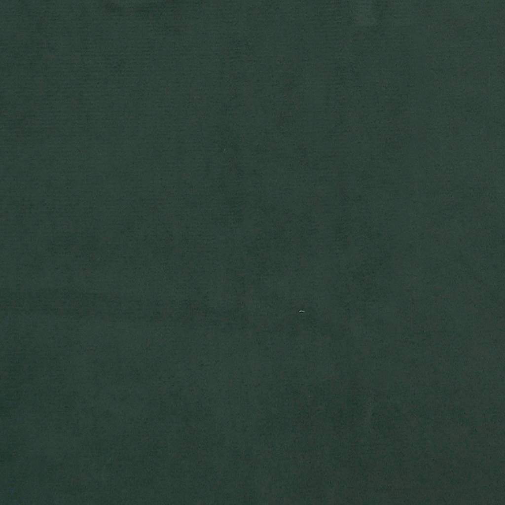 Colchão de molas ensacadas 160x220x20 cm veludo verde-escuro