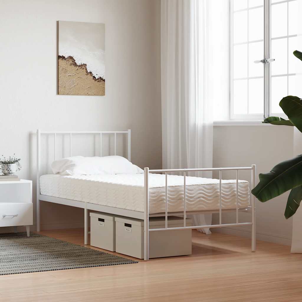 Colchão de espuma 80x220 cm dureza H2 H3 branco