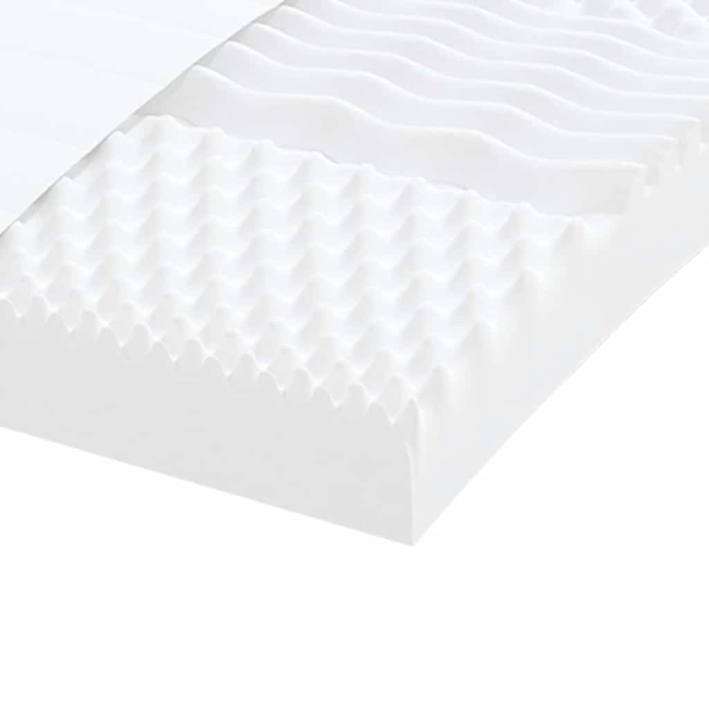 Colchão de espuma 160x220 cm 7 zonas dureza 20 ILD branco