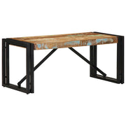 Mesa de centro multicor 80x40x35 cm madeira maciça recuperada