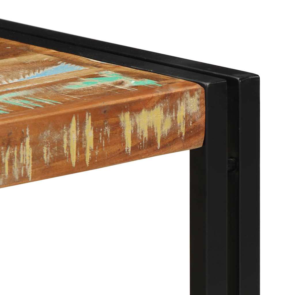 Mesa de centro multicor 50x50x35 cm madeira maciça recuperada