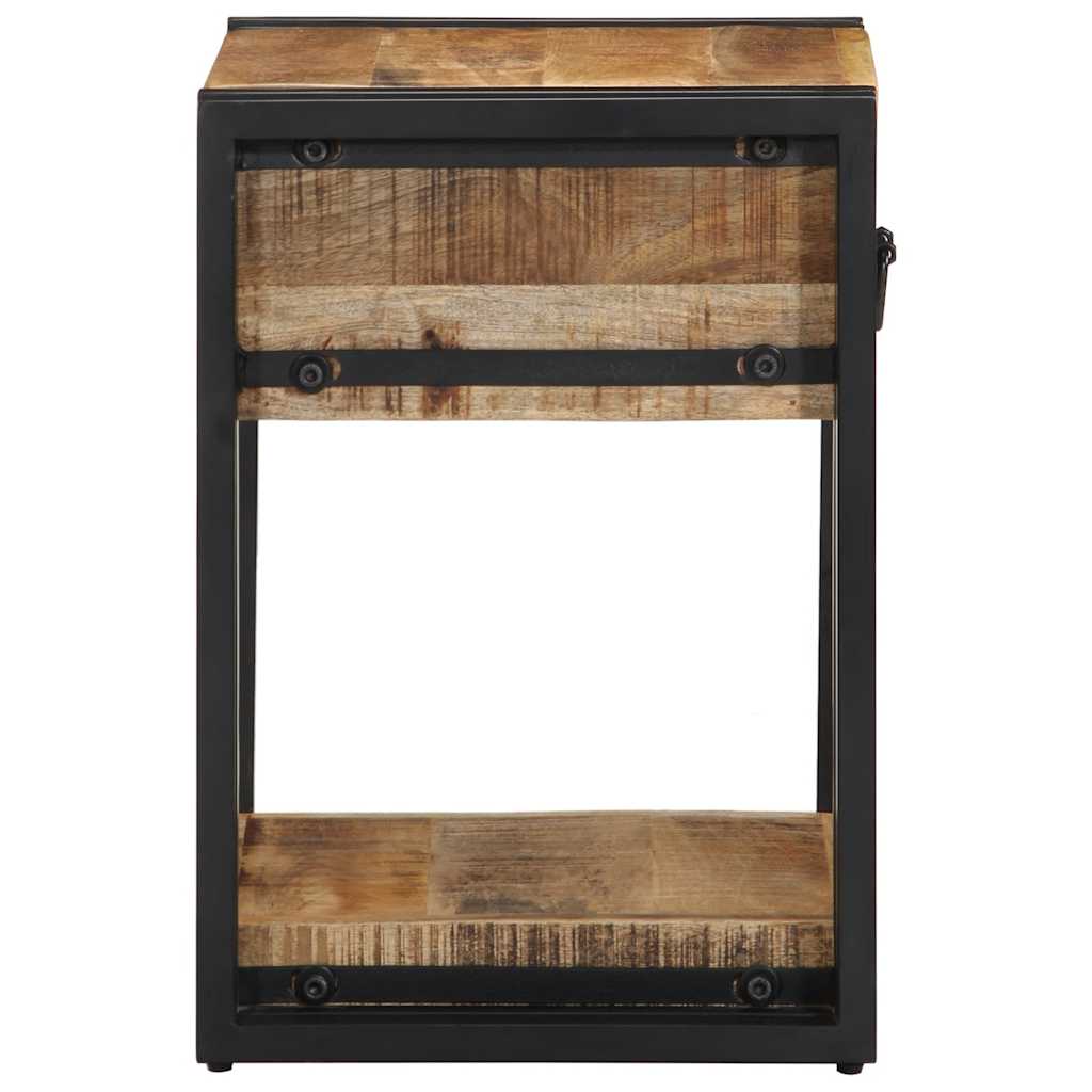 Mesas de cabeceira 2 peças 40x35x50 cm manga de madeira maciça