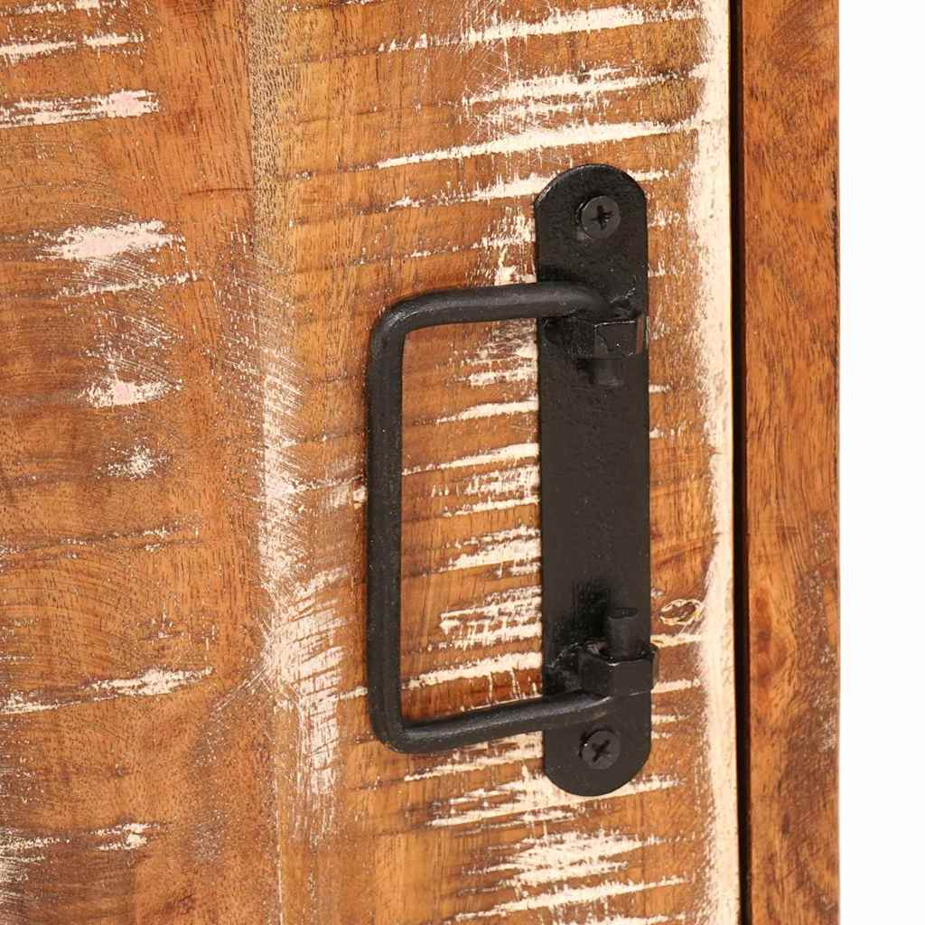 Mesa-de-cabeceira 2 pcs Castanho Madeira Sólida Reclamada