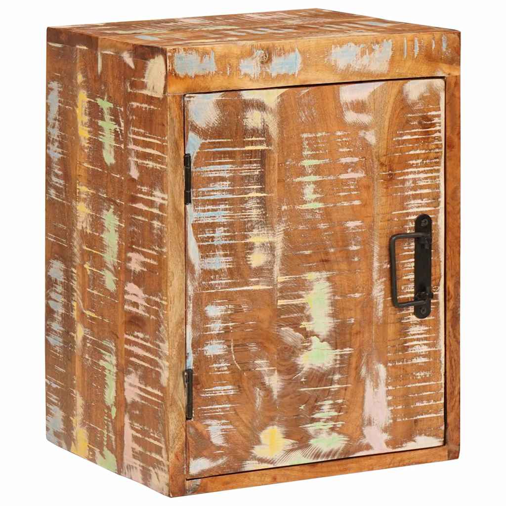 Mesa-de-cabeceira 2 pcs Castanho Madeira Sólida Reclamada