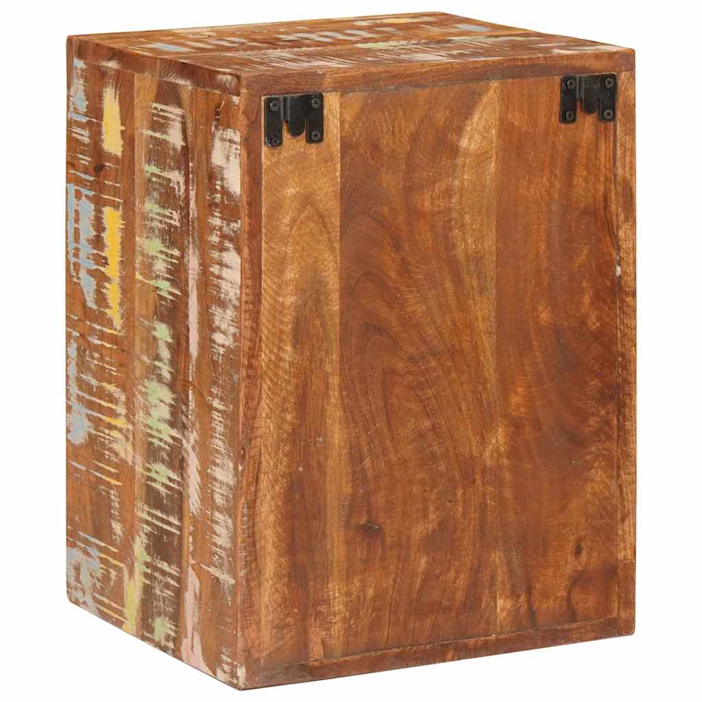 Mesa-de-cabeceira 2 pcs Castanho Madeira Sólida Reclamada