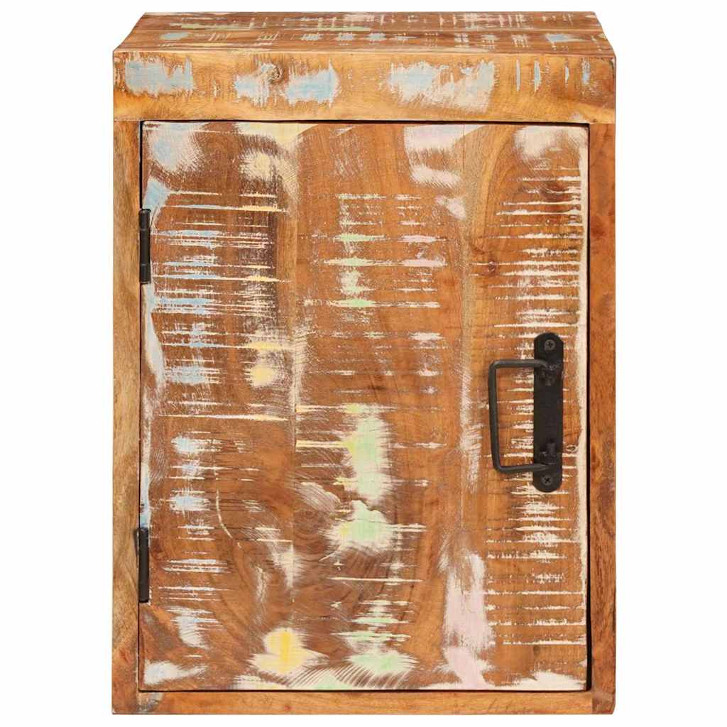 Mesa-de-cabeceira 2 pcs Castanho Madeira Sólida Reclamada