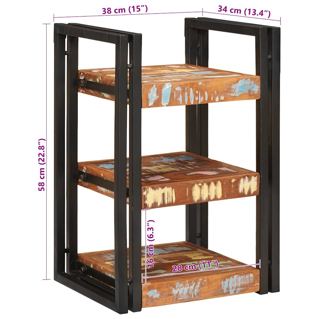 Mesa-de-cabeceira 2 pcs Madeira Sólida Reclamada