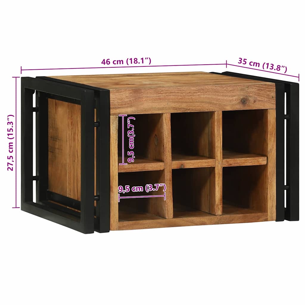 Escorredor de Vinho 46 x 35 x 27.5 cm Madeira de acácia maciça