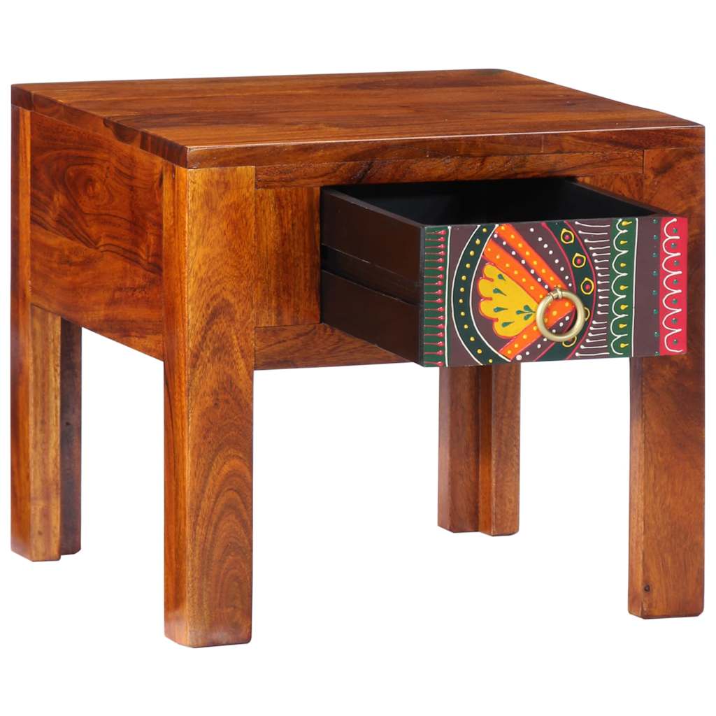 Mesa de cabeceira 40x40x36 cm madeira de acácia maciça